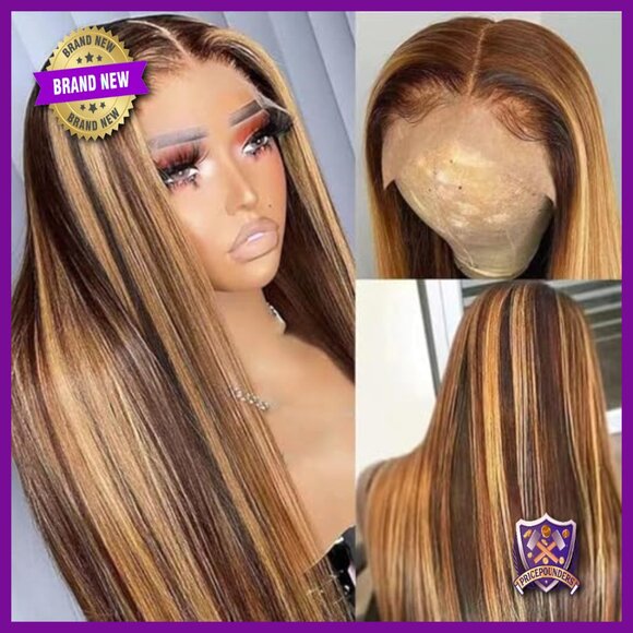 200% Density Human Hair Wig HD Lace Straight Wave Pre Plucked